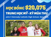 Du học Mỹ 2021: Học bổng $20.075 trường trung học John F. Kennedy, New York